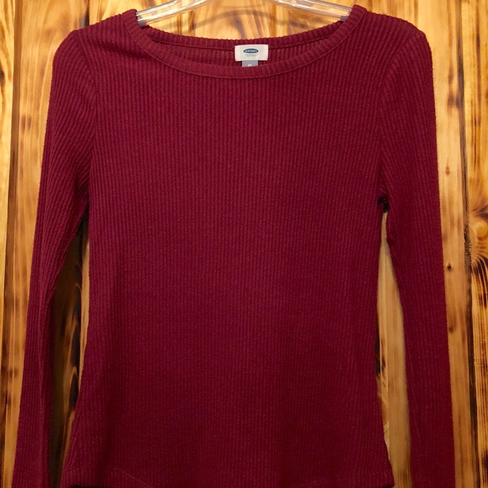 Women’s Maroon Old Navy Long Sleeve Tee Size M